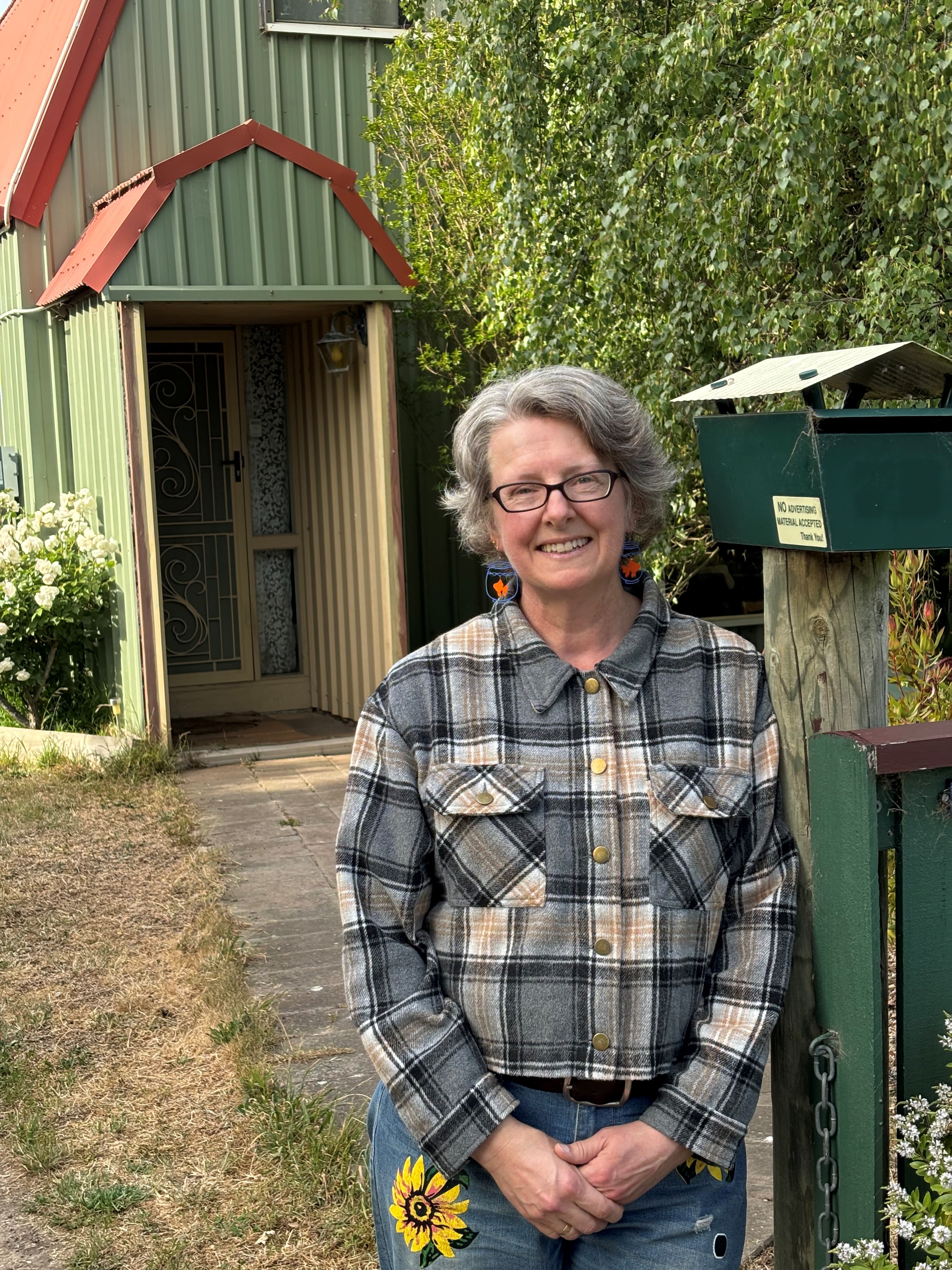 Ballan resident Renee Robinson outside her home