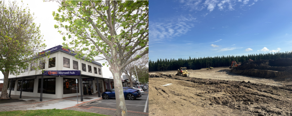 Morwell hub and SEC Delburn Wind Farm under construction